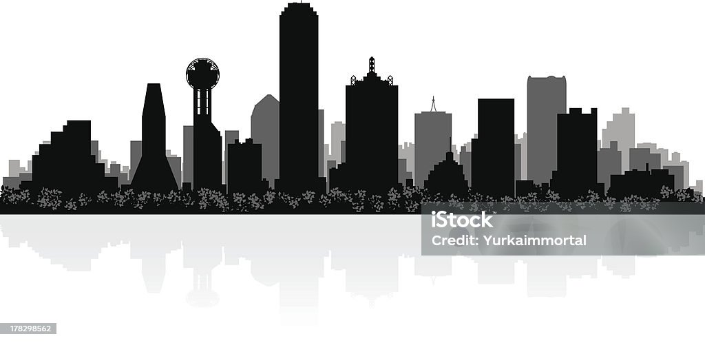 Dallas skyline silhouette - Lizenzfrei Architektur Vektorgrafik