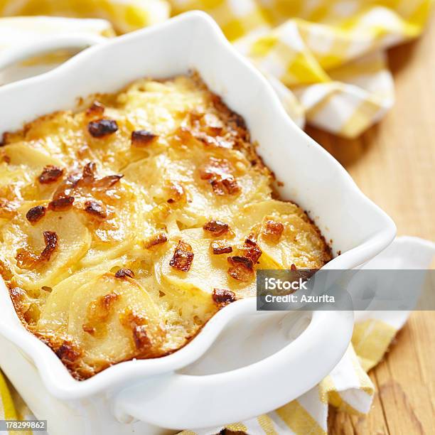 Scalloped Potatoes Stock Photo - Download Image Now - Backgrounds, Bacon, Baked