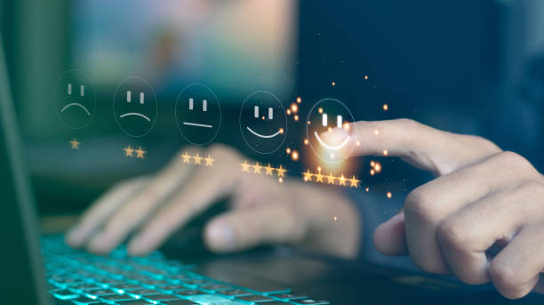istock Customer service, the best business scoring experience Satisfaction survey concept Ratings on online applications 1783049533