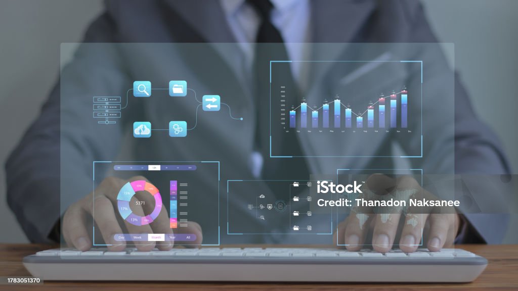 Computer Data Report Analysts Work With Business Analytics And Computer Data Management ...
