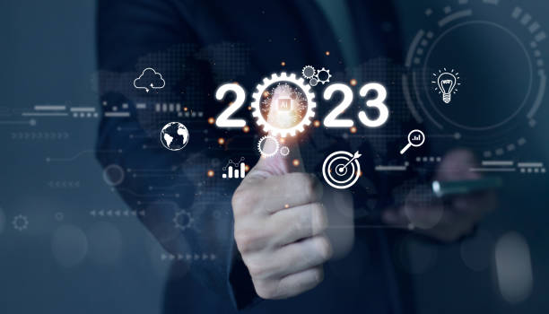 istock 2023 new year for future business development related to artificial intelligence (AI) digital technology. Online data and business security 1783051915