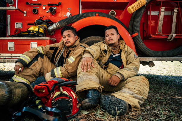 istock Portrait of two firefighters 1783062718