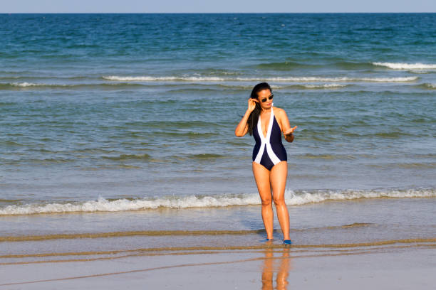 istock Woman body beautiful with bikini relax on beach 1783066622