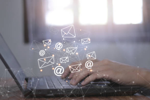 istock Hand using laptop computer and sending online messages with email icon Email Marketing and Newsletter Ideas 1783069317