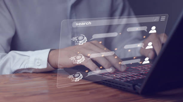 istock Businessman using laptop to chat with AI or artificial intelligence for chatbot. 1783069828