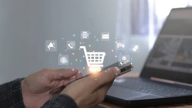 istock Hand using smartphone with online shopping cart icon and ecommerce concept 1783079098
