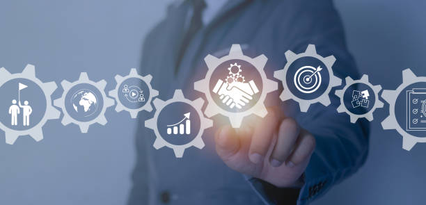 istock Business ecosystem and cooperation concept Business Collaboration Strategy, Collaboration, Team Building 1783082289