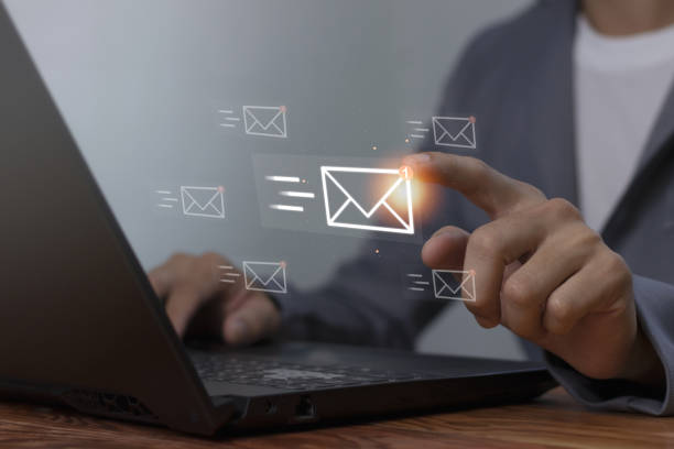 istock Hand using laptop computer and sending online messages with email icon Email Marketing and Newsletter Ideas 1783082811