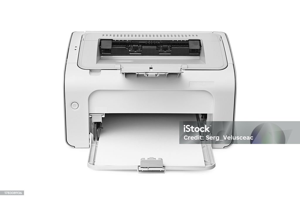 Impresora láser - Foto de stock de Blanco - Color libre de derechos