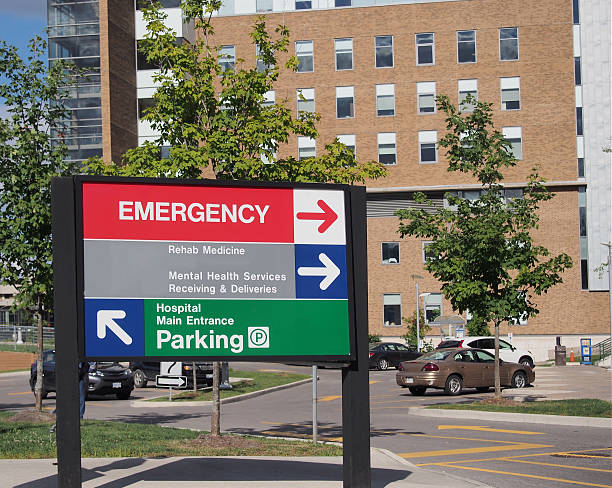 Hospital signs stock photo