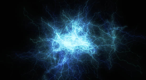 istock Background image of blue electric energy discharged 1783106358