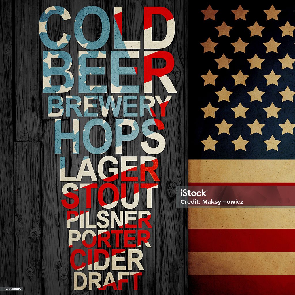 American Handrafted Beer Creative Ad Advertisement Stock Photo