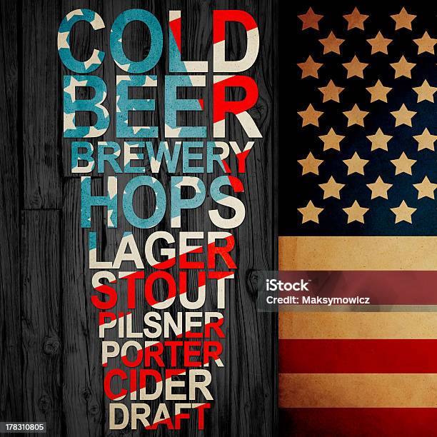 American Handrafted Beer Creative Ad Stock Photo - Download Image Now - Advertisement, Advice, American Culture