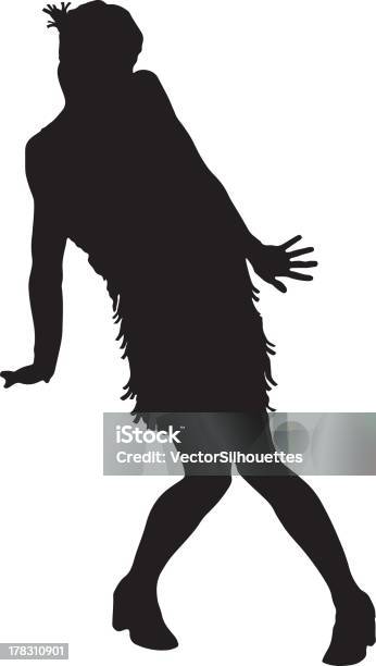 Flapper Silhouette Stock Illustration - Download Image Now - Flapper Style, Adult, Back Lit