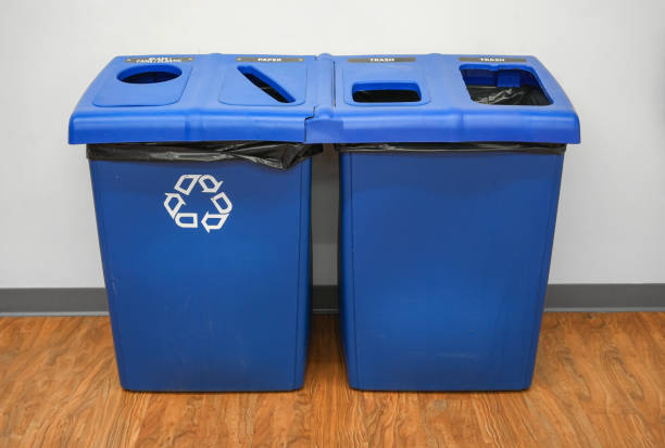 istock garbage container with recycle sign in the office 1783128505