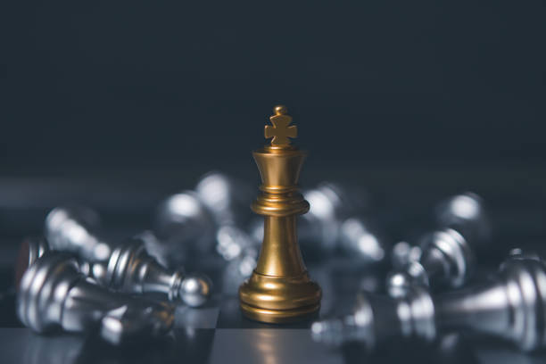 istock Chess board game, business competitive. Set of chess pieces. Leadership, teamwork, partnership, business strategy concept. 1783145553
