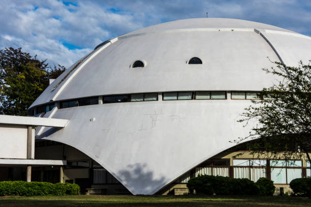 Part of the Municipal Astronomical complex, of the city of Rosario, in the Urquiza park. on frame, the Municipal Planetarium of Rosario city \