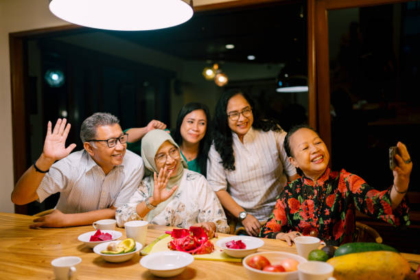 istock Group of Happy  Mature People Taking Selfie Together 1783177007