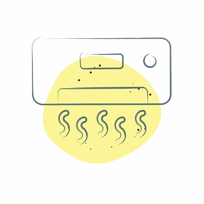 Icon Coolling. related to Air Conditioning symbol. Color Spot Style. simple design editable. simple illustration