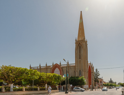 Ain Temouchent, Algeria, 11 04 2023 : the catholic church.