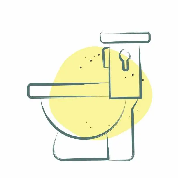 Vector illustration of Icon Toilet. related to Building Material symbol. Color Spot Style. simple design editable. simple illustration