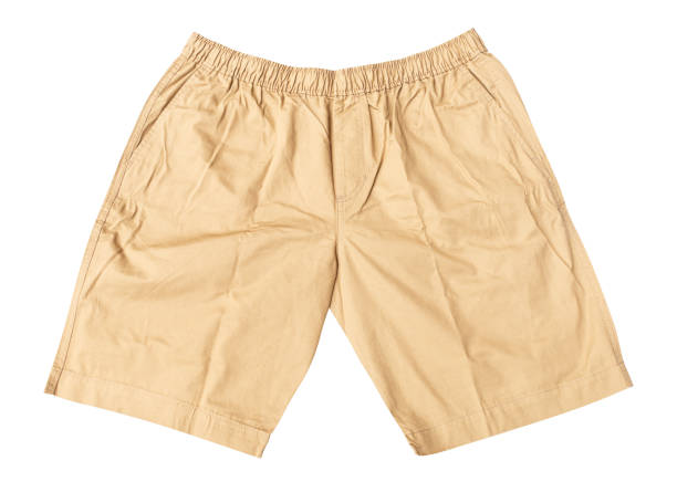 istock Brown men shorts isolated on white background with clipping path 1783272675