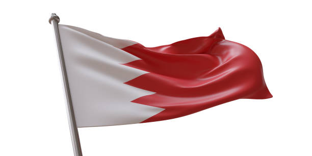 istock Bahrain flag waving isolated on white transparent background 1783278216
