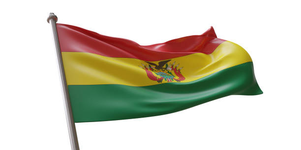istock Bolivia flag waving isolated on white transparent background 1783278374