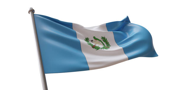 istock Guatemala flag waving isolated on white transparent background 1783283302