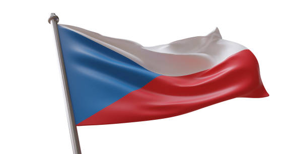 istock Czech Republic flag waving isolated on white transparent background 1783283312