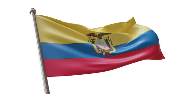 istock Ecuador flag waving isolated on white transparent background, 1783283323