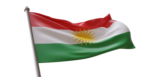 istock Kurdistan flag waving isolated on white transparent background 1783288356