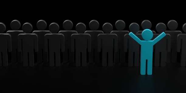 istock Person leader of a team. People difference. Teamwork success concept 1783303379
