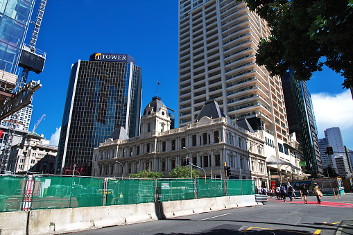 Auckland, New Zealand - 15 Dec 2018: The building in Auckland city, New Zealand