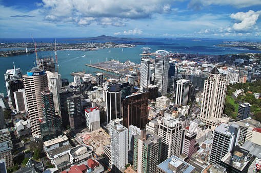 Auckland, New Zealand - 15 Dec 2018: The view of Auckland city, New Zealand