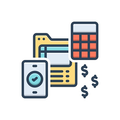 Icon for payable, account, online, payment, commercial, financial, calculate, pay, banking, amount, credite, transaction