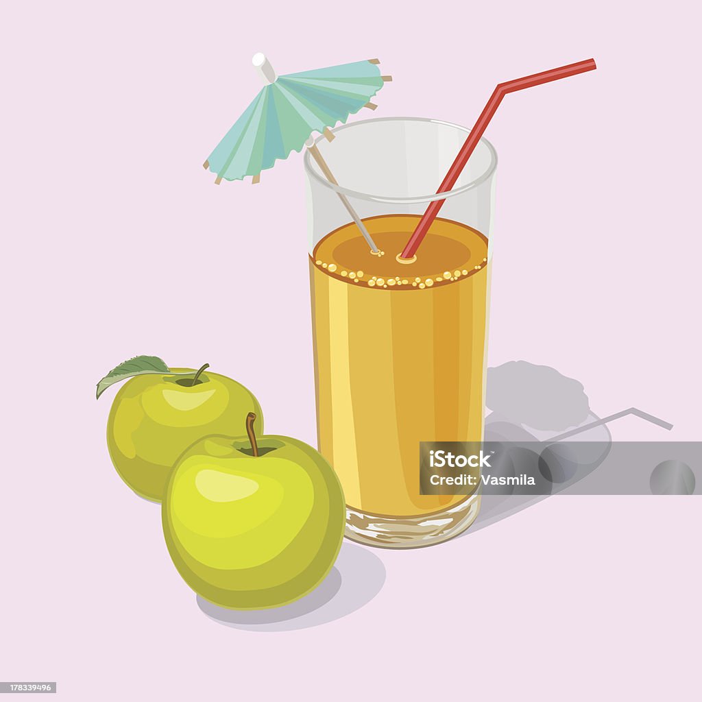 Jugo de manzana - arte vectorial de Zumo de manzana libre de derechos