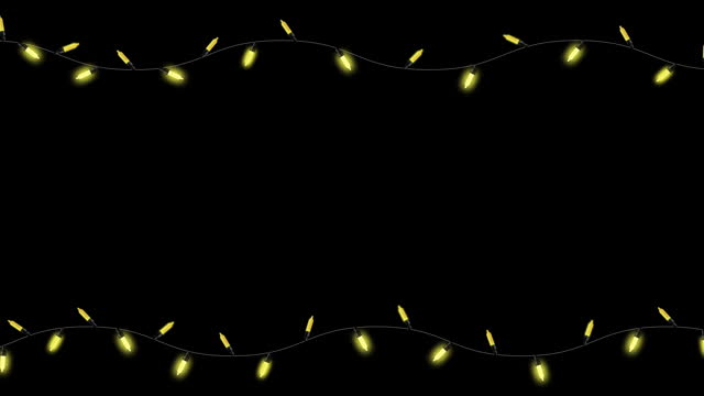 Festive Lights in Blinking Patterns, with Alpha Matte