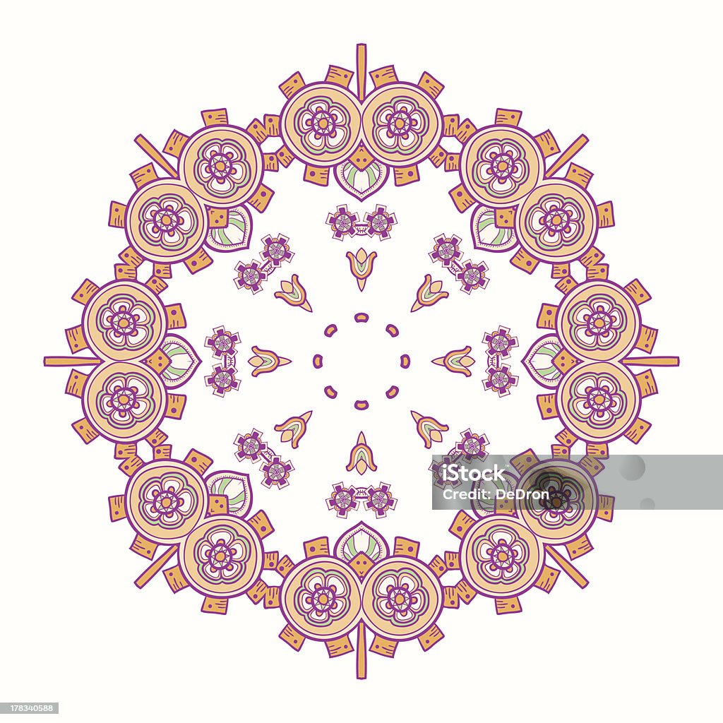 steampunk Circle Spitze ornament, runde Dekorative geometrische Muster - Lizenzfrei Abstrakt Vektorgrafik