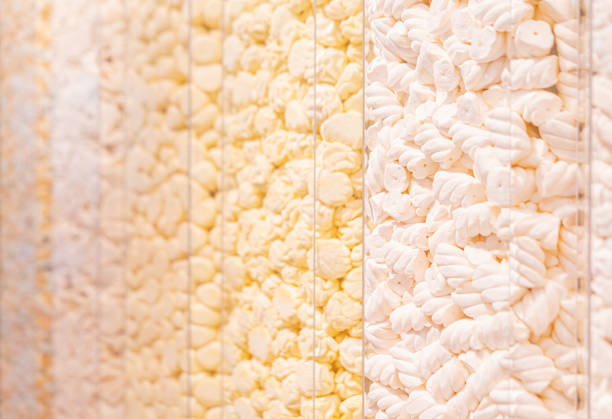 istock Pastel yellow marshmallows in a shop window 1783416471