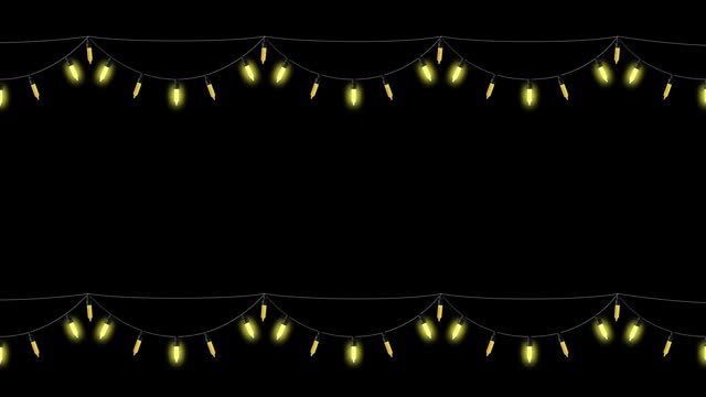 Festive Lights in Blinking Patterns, with Alpha Matte