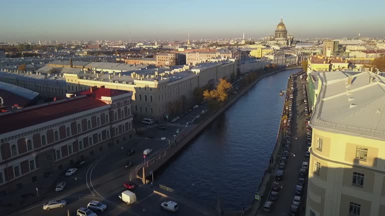 Copter Peter Autumn Roofs Cinematic Flight Over the City