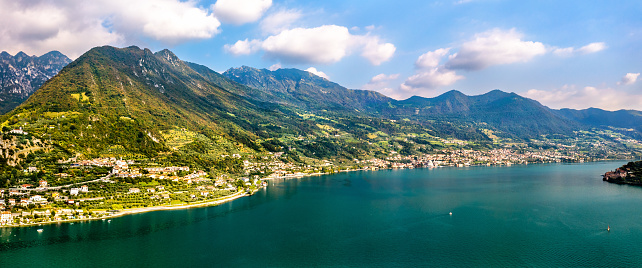 Panorama of Lake Iseo in Italy