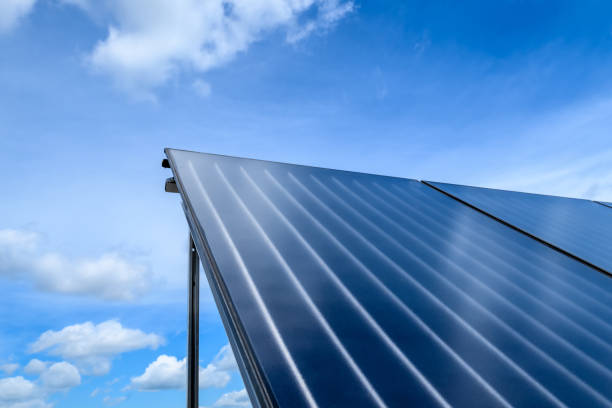 istock Heat pump and solar collector on the roof 1783492510