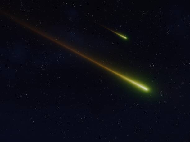 istock Bright meteor in the night sky. Observation of celestial bodies. 1783510797