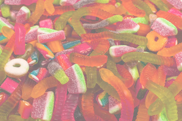 istock Assorted gummy candies. Top view. Jelly  sweets background. 1783528224
