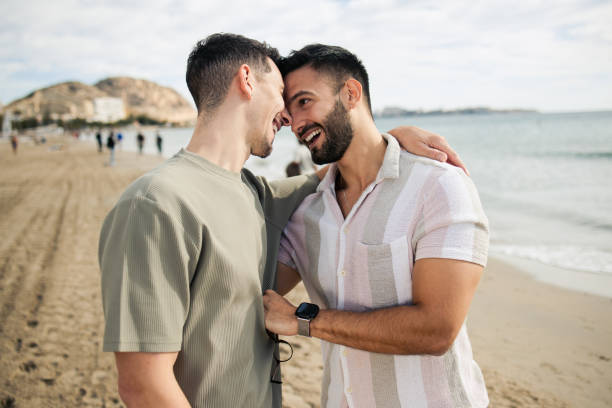 istock Happy gay couple on a romantic vacation 1783545434
