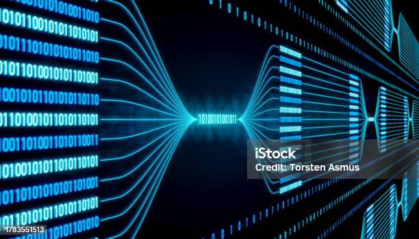 Binary Flow Chart With Zero And One Stock Photo - Download Image Now ...