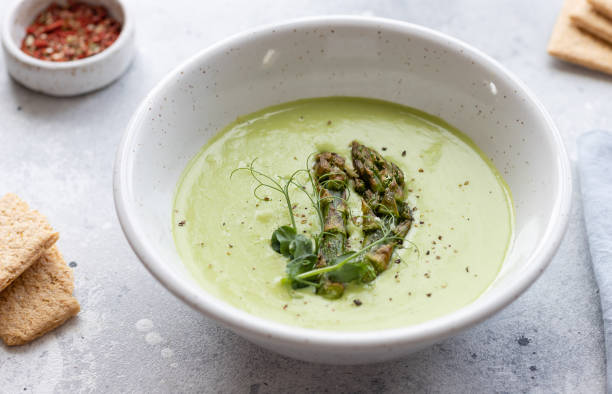 istock detox green soup with asparagus in white bowl 1783554315