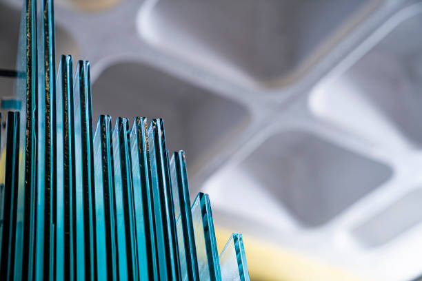 Glass prepared in a glass factory
